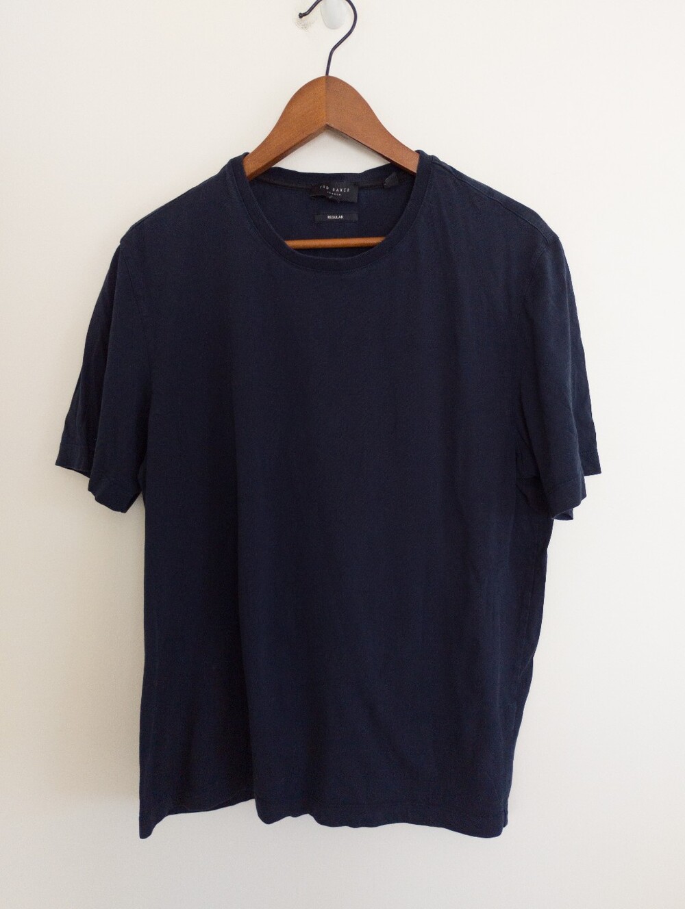 Ted Baker London Men’s Size 4 Large Navy Blue Crewneck T-Shirt Regular Fit